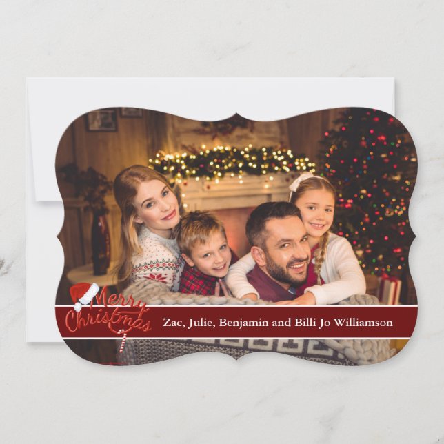 Photo de carte complète Chapeau de Père Noël Joyeu (Devant)