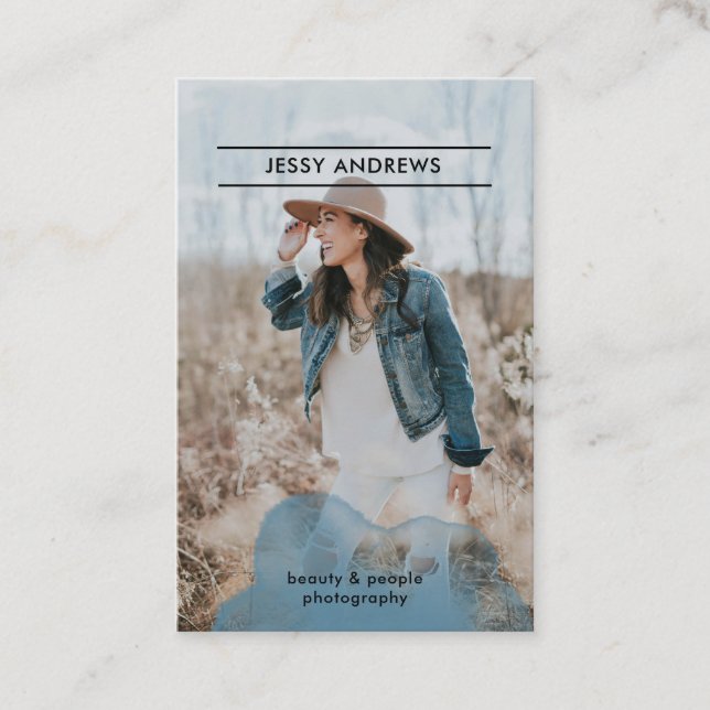 Photo de carte de visite de Modern Trendy Watercol (Devant)