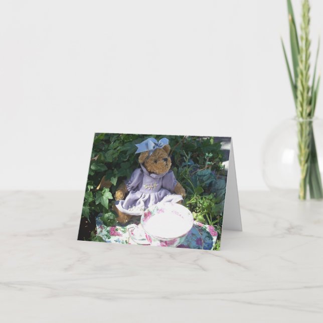 Photo de carte de voeux de note de service à thé (Devant)