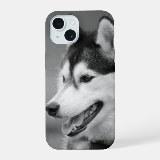 Photo de chien noir et blanc Personnalisable (Verso)