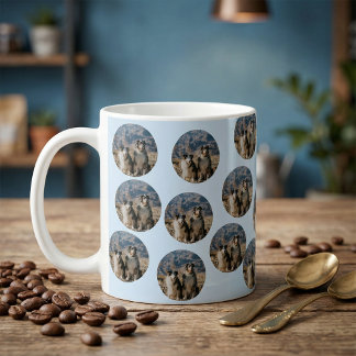 Photo de chien personnalisée | Tasse bleu clair pe