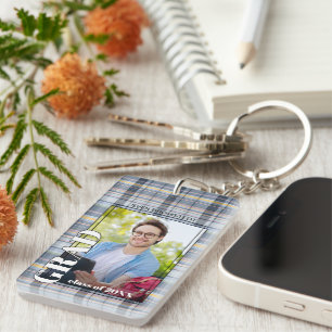 Photo de diplômé personnalisée sur motif Gingham