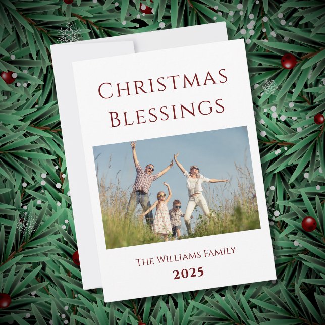 Photo de famille Carte de Noël moderne (Créateur téléchargé)