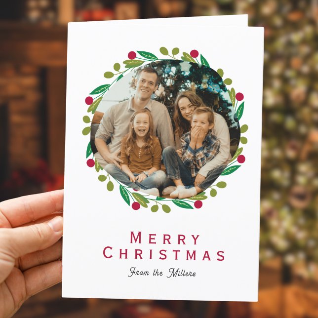 Photo de famille Carte de vacances pliée Noël (Créateur téléchargé)