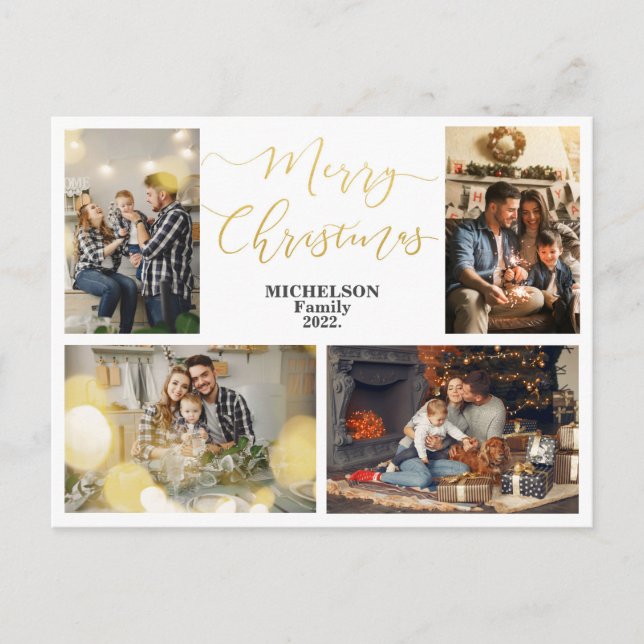 Photo de famille Carte de voeux de Noël personnali (Devant)