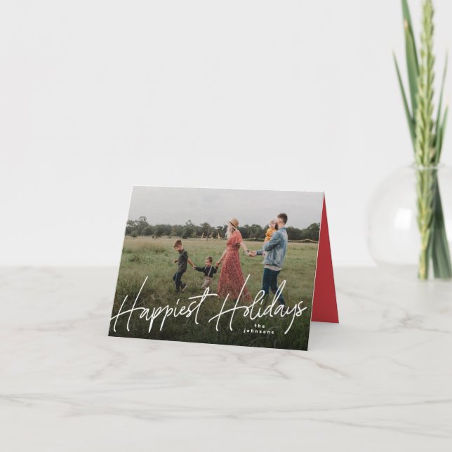 Photo de famille Carte photo de Noël le plus heure (Devant)