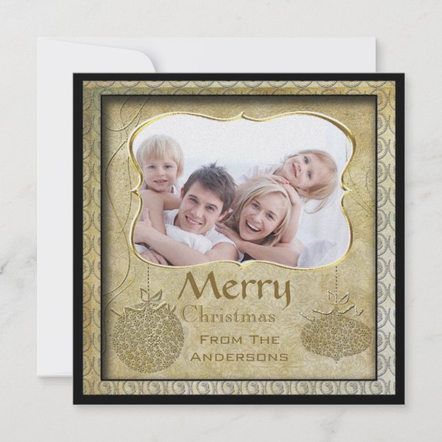 Photo de famille Cartes de fin de année de Noël mé (Devant)