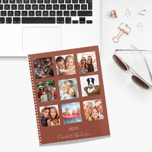 Photo de famille collage en terre cuite nom script