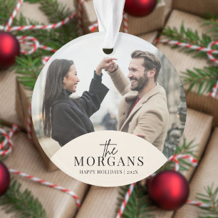 Photo de famille de Noël minimaliste moderne