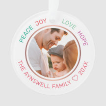 Photo de famille Paix Joie Espoir Amour Moderne