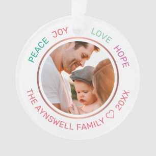 Photo de famille Paix Joie Espoir Amour Moderne