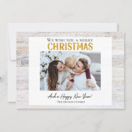 Photo de famille personnalisée Joyeux Noël Carte