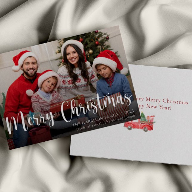 Photo de famille personnalisée Joyeux Noël Carte (Créateur téléchargé)