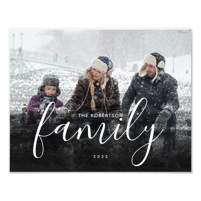 Photo de famille personnalisée Superposition Abstr (Devant)