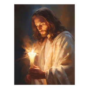 Photo de Jésus tenant une bougie