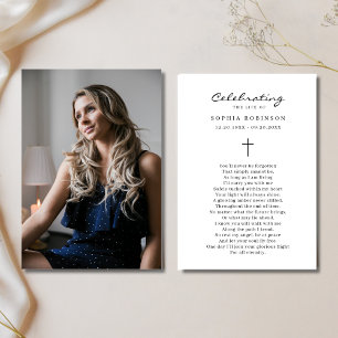 Photo de la carte de prière funéraire pour la célé