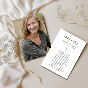 Photo de la carte de prière funéraire pour la célé