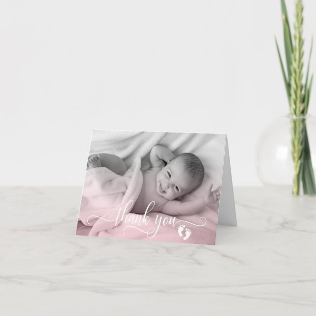 PHOTO DE LA FILLE DE Baby shower Merci | NON PERSO (Devant)