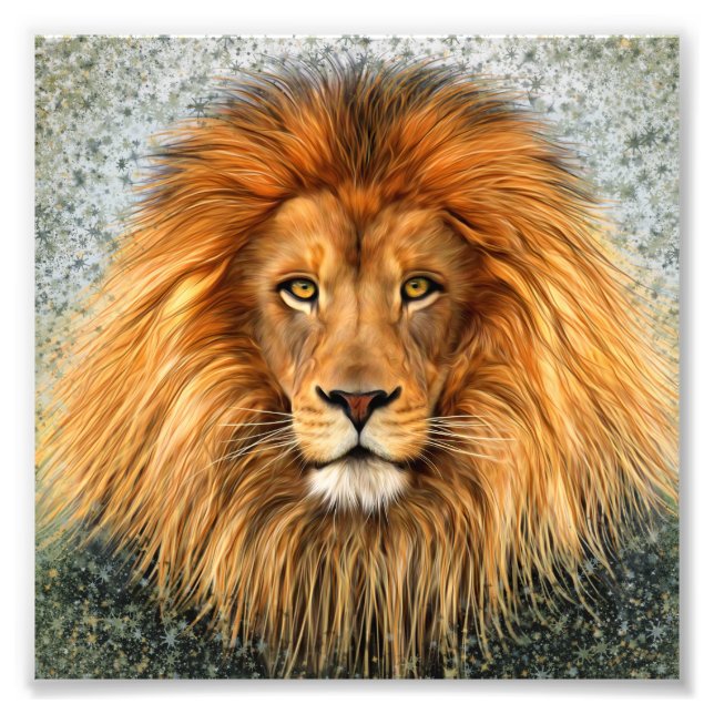 Photo de lion Peinture image (Devant)