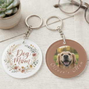 Photo de maman de chien à l'aquarelle florale Boho
