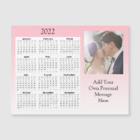 Photo de mariage 2022 Mini Calendrier   Invitation