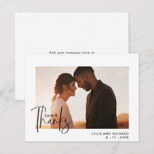 Photo de mariage Élégant Amour et Merci