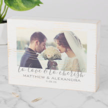 Photo de mariage personnalisé To Love & To Cherish