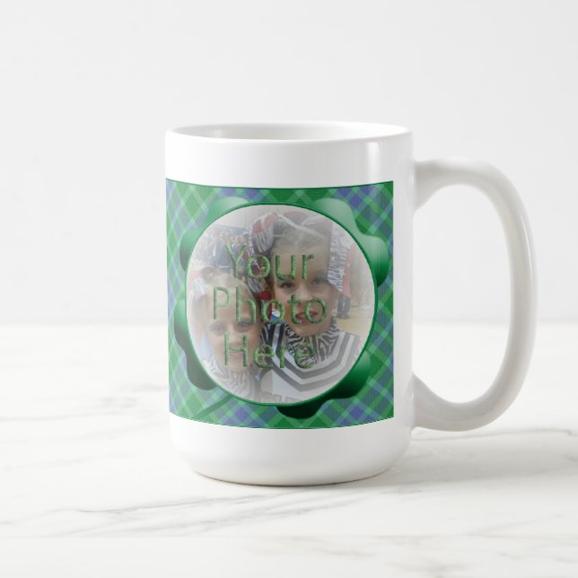 Photo de Mug Shamrock Plaid Vert Personnalisable (Droite)