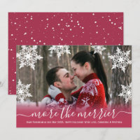 Photo de neige Cartes de Faire-part de grossesse d