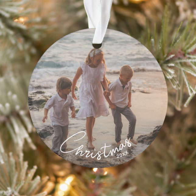 Photo de Noël de famille acrylique (Arbre)
