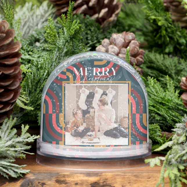Photo de Noël de la Marine géométrique rétro Maxim (Hiver)