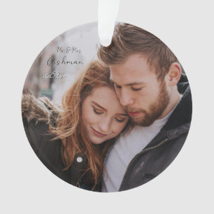 Photo de Noël personnalisée en couple