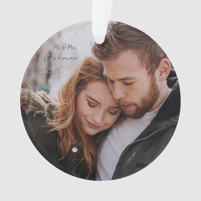 Photo de Noël personnalisée en couple (devant)