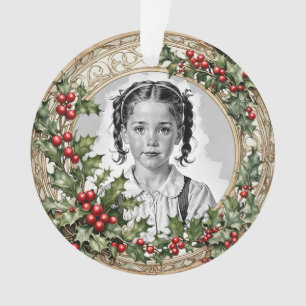 Photo de Noël personnalisée encadrée Holly en acry