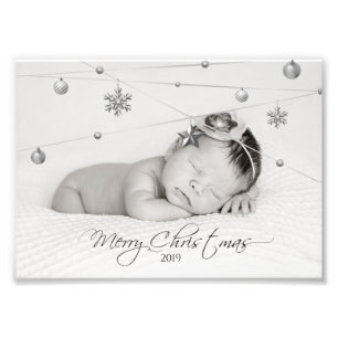 Photo de Noël personnalisée et calligraphie