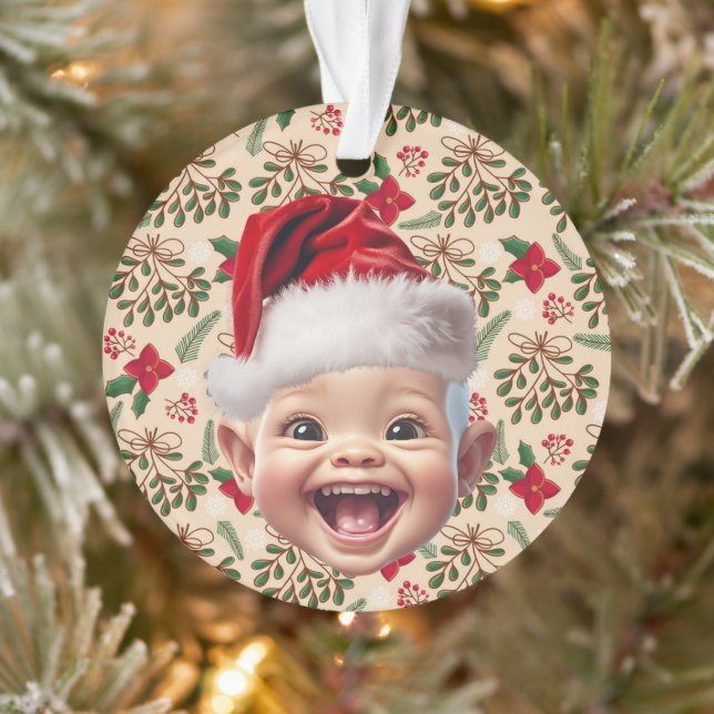 Photo de Noël sur le visage du bébé (Arbre)