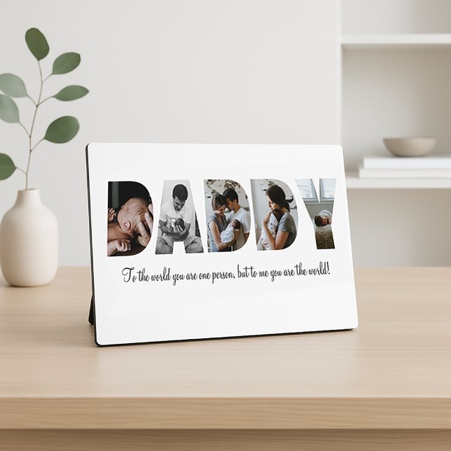 Photo de papa Collage Plaque de Fête des pères (Créateur téléchargé)