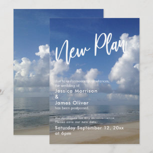 Photo de plage Reportée Mariage Nouvelle carte de 