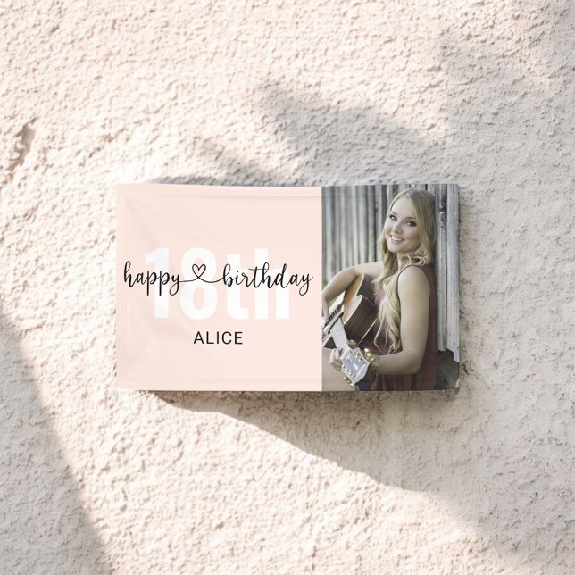 Photo de script du coeur Bannière d'anniversaire h (Créateur téléchargé)