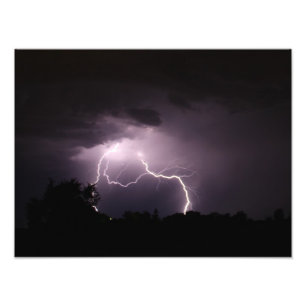 Photo de tempête de foudre de pays