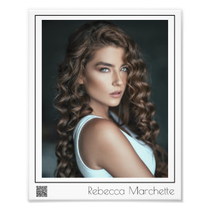 Photo de tête d'acteur à la limite 8x10   Code QR