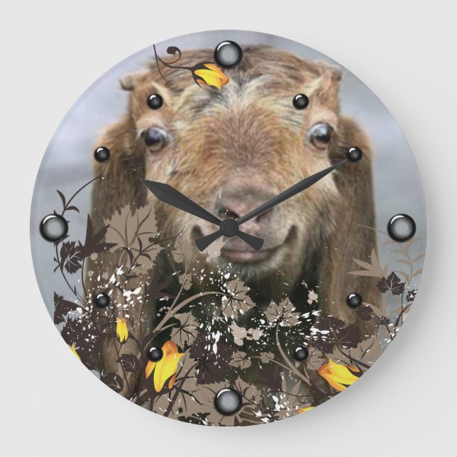 PHOTO DE VOTRE CHèvre Horloge florale (Recto)