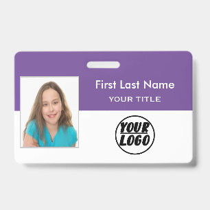 Photo d'employé personnalisé Badge de nom avec c