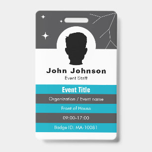 Photo d'employé personnalisé, Code QR, Badge nomin