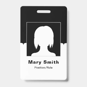 Photo d'employé personnalisé, Code QR, Logo, Badge