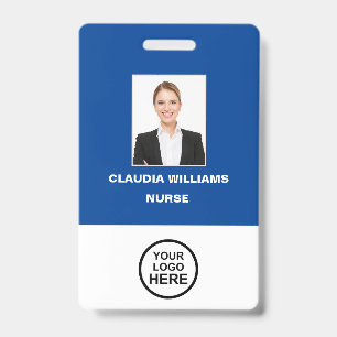 Photo d'employé personnalisée, Nom, Logo, Badge à