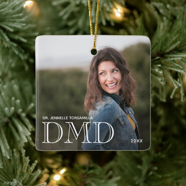 Photo Dentist DMD Doctor Ceramic Ornament (Baum)