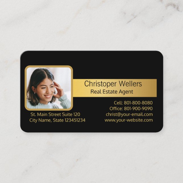 Photo d'entreprise personnalisée | Carte de visite (Devant)