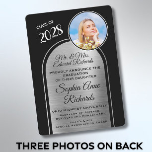 Photo Des Parents Faire-part De Graduation Noire