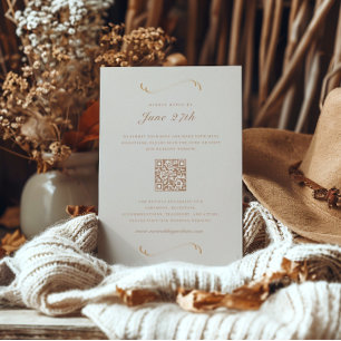 Photo/Détails Carte RSVP Fall Ivory & Terracotta